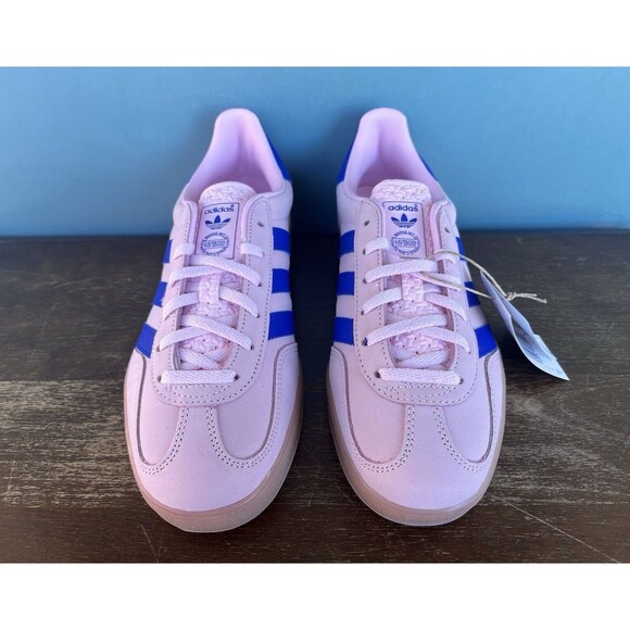 Adidas Gazelle Indoor Clear Pink/Lucid Blue Women's Size 7.5 JI1371 - Picture 6 of 12